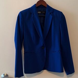Zara Women's Vibrant Blue Suit Jacket